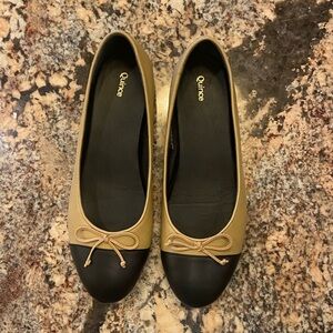 Quince Italian Leather Cap Toe Ballet Flat